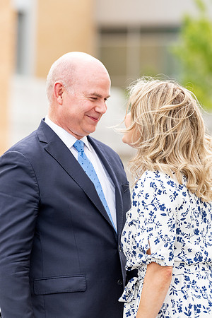 President and Sister Meredith during a video shoot.
