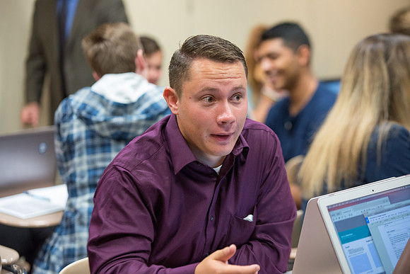 Mark Orchard teaches students how to be successful in College.