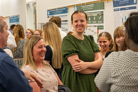 Students present projects in the Ricks building for the Research and Creative Works.