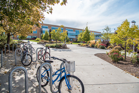 The northeast view of the Manwaring Center.