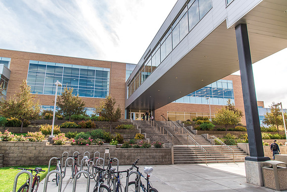 The north side of the Manwaring Center.