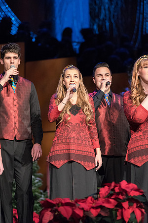 David Archuleta and Nathan Pacheco were the featured guests at BYU-Idaho's annual Christmas concert in the BYU-Idaho Center. They performed with the Symphony Orchestra, combined choirs, and other stud