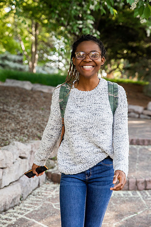 Students Abby Anderson, Miriam Akulu and Sariah Beasley studying and spending time in the gardens at BYUI.