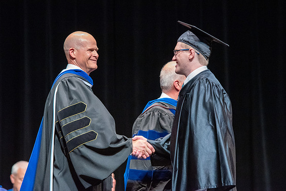 Graduates during convocation of the College of Physical Sciences and Engineering.