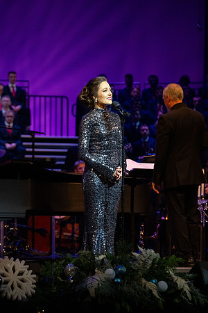 Laura Osnes performs during the Christmas concert with BYUI Student music programs.