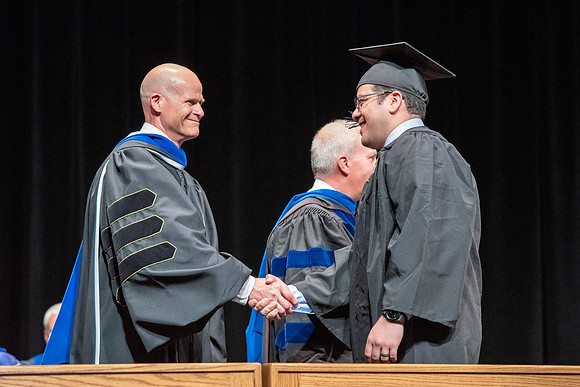 Graduates during convocation of the College of Physical Sciences and Engineering.