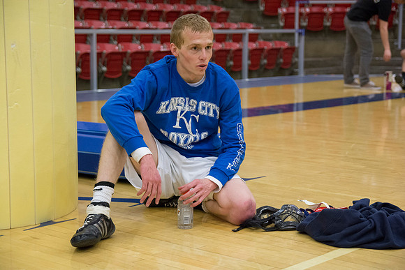 Recovering after a tough match.