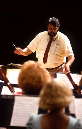 Symphonic band with a guest conductor.