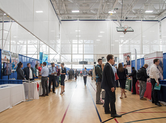 Students are invited to go to the Career Fair, October 12, 2017 to meet with businesses and colleges for jobs and education after graduation.