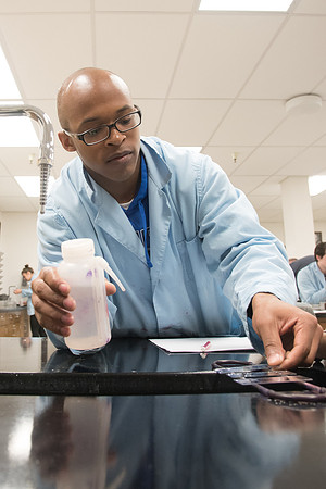 BYU-Idaho Students during the MicroBiology Lab. Fall Semester. Oct 2017