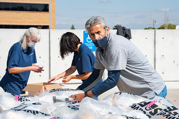 A special fast was held on campus and the University prepared and passed out over 17,000 meals for the students to enjoy at the end of their fast. Food Service along with volunteers packaged and passe