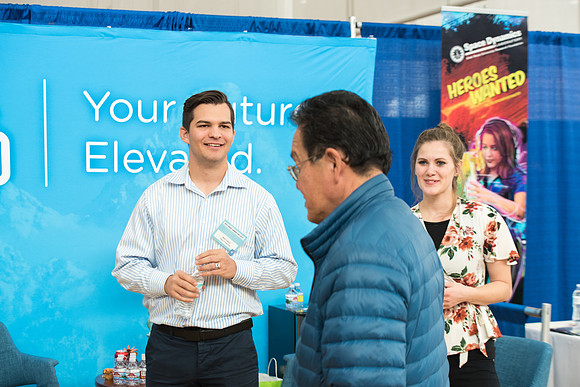 Students are invited to go to the Career Fair, October 12, 2017 to meet with businesses and colleges for jobs and education after graduation.