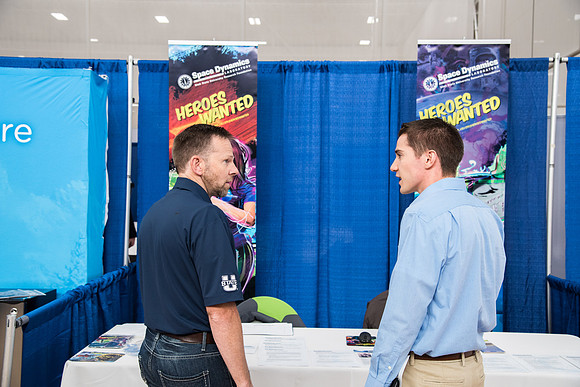 Students are invited to go to the Career Fair, October 12, 2017 to meet with businesses and colleges for jobs and education after graduation.