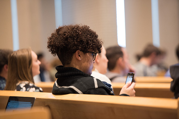 BYU-Idaho Students at the forum "Beyond the Major: How to Get the Most Out of College". Speaker Dr. Scott Sprenger, Dean of the Weber State University College of Arts & Humanities. Oct 2017