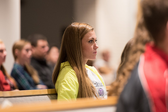 BYU-Idaho Students at the forum "Beyond the Major: How to Get the Most Out of College". Speaker Dr. Scott Sprenger, Dean of the Weber State University College of Arts & Humanities. Oct 2017