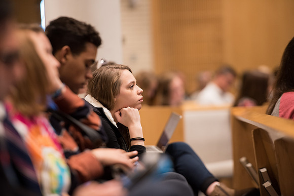 BYU-Idaho Students at the forum "Beyond the Major: How to Get the Most Out of College". Speaker Dr. Scott Sprenger, Dean of the Weber State University College of Arts & Humanities. Oct 2017