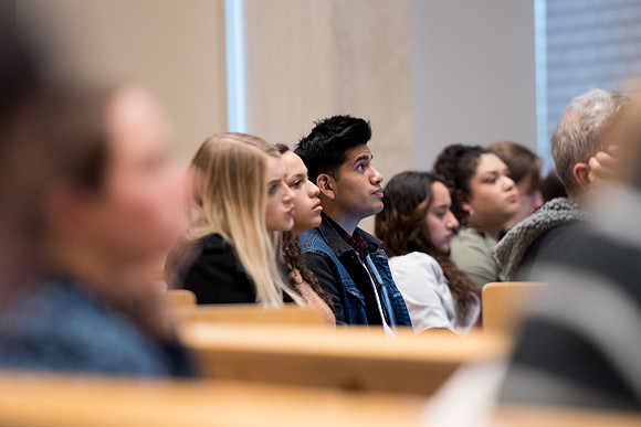 BYU-Idaho Students at the forum "Beyond the Major: How to Get the Most Out of College". Speaker Dr. Scott Sprenger, Dean of the Weber State University College of Arts & Humanities. Oct 2017