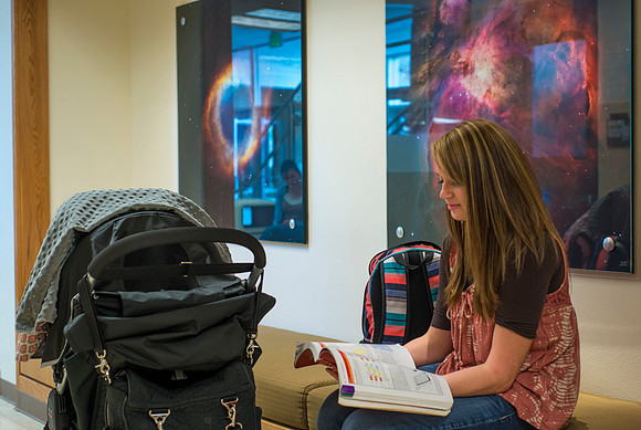 Back to School April 2014. Student studying