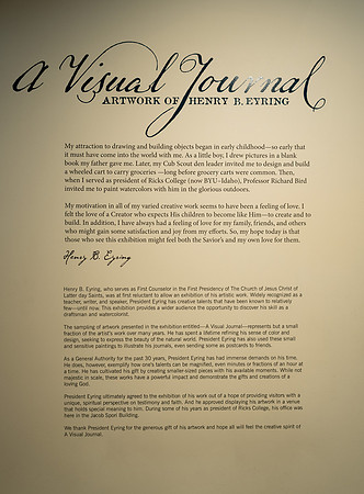 Artwork by President Henry B. Eyring, First Councilor in the First Presidency of the Church of Jesus Christ of Latter Day Saints.