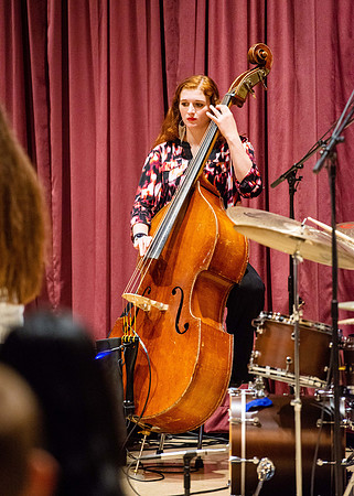 Performance of two jazz bands held at the Ensemble Hall.