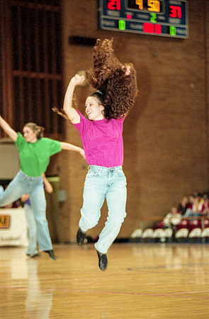 CDT dancers performing at basketball halftime, Jan 13th 2000