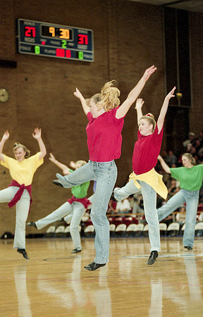 CDT dancers performing at basketball halftime, Jan 13th 2000