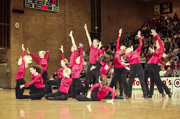 CDT dancers performing at basketball halftime, Jan 13th 2000
