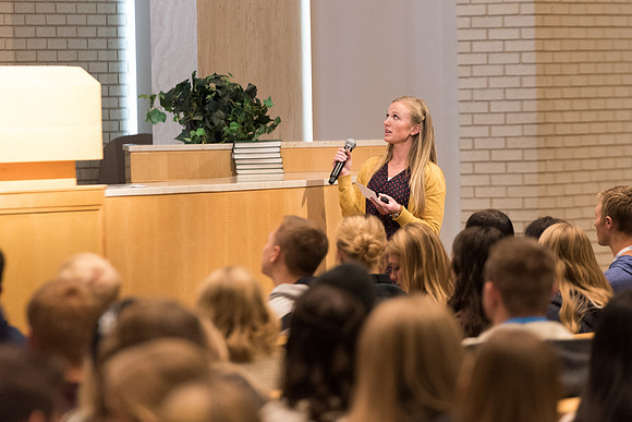 High School students attend the Department Fair in the I-Center. 2017