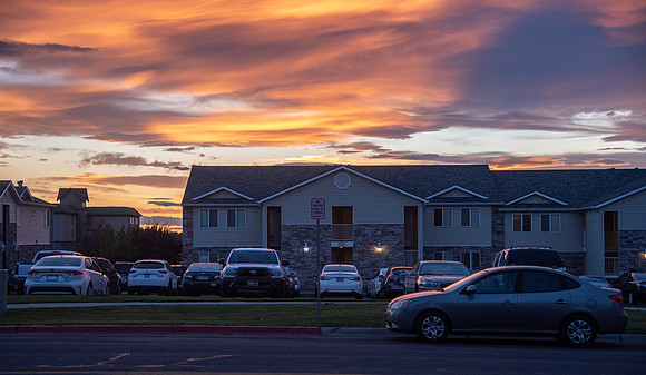 Sunset over Rexburg.