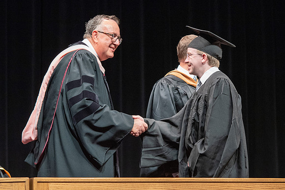 Graduates during convocation for the College of Performing and Visual Arts.