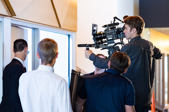 Media creations video production in the Career Center. Aug 2022