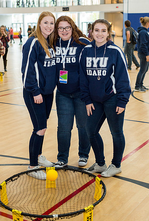 High School students attend the Department Fair in the I-Center. 2017