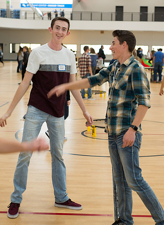High School students attend the Department Fair in the I-Center. 2017