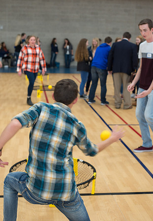 High School students attend the Department Fair in the I-Center. 2017