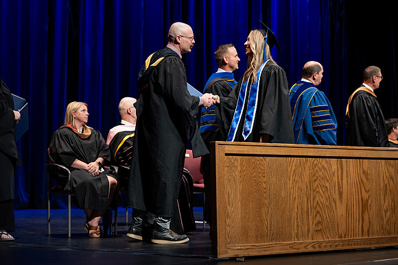 Graduates during convocation for the College of Performing and Visual Arts.