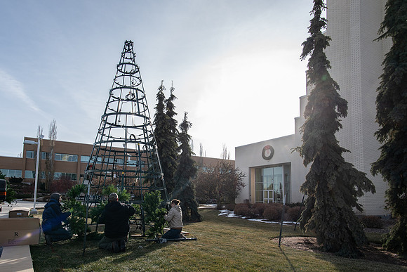 BYU-Idaho Christmas Tree on the Taylor Quad. Fall Semester