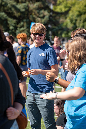 Freshman play activities on the Stadium Field, and meet the student mentors.