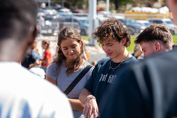 Freshman play activities on the Stadium Field, and meet the student mentors.