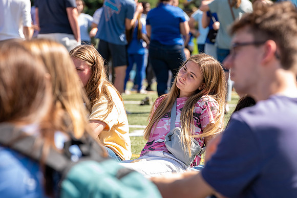 Freshman play activities on the Stadium Field, and meet the student mentors.
