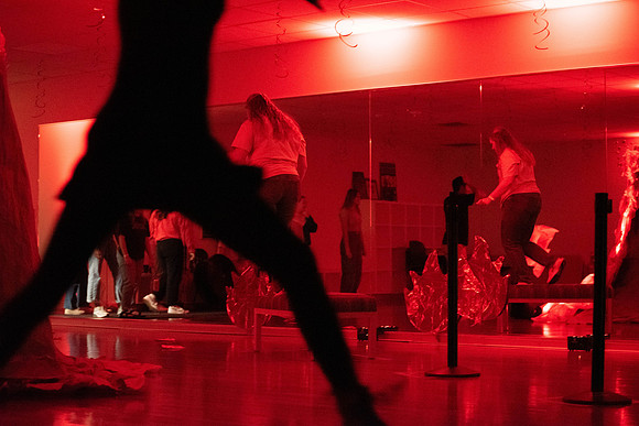 Freshman and other students on campus at I-Night. They participate in many activities.