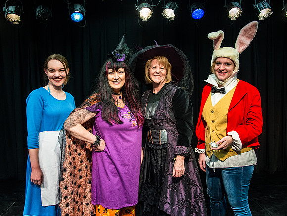 Students dress up for Halloween.