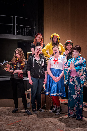 Students dress up for Halloween.