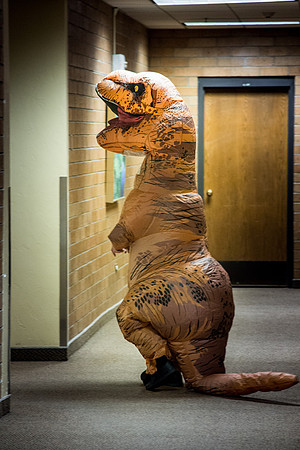 Students dress up for Halloween.