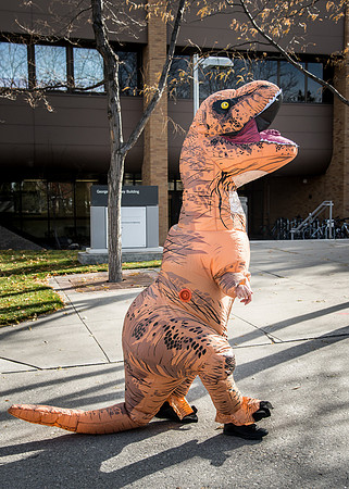 Students dress up for Halloween.