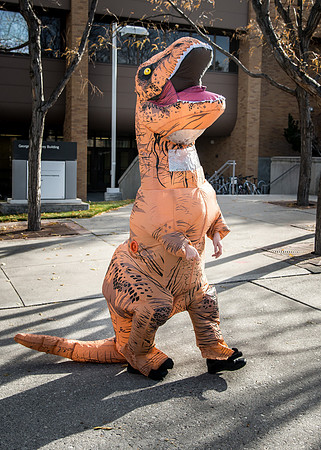 Students dress up for Halloween.