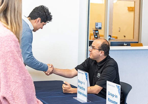 Students at the Career Center.