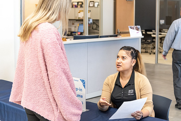 Students at the Career Center.