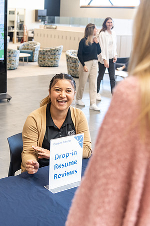 Students at the Career Center.