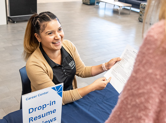 Students at the Career Center.