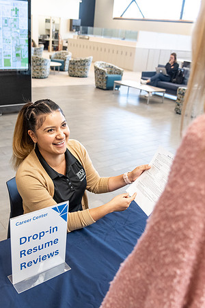 Students at the Career Center.